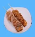 Chicken skin shashlik with charcoal roast sauce